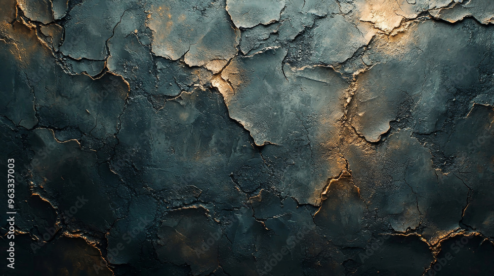 Dark textured wall with gold accents Dark textured wall with gold accents