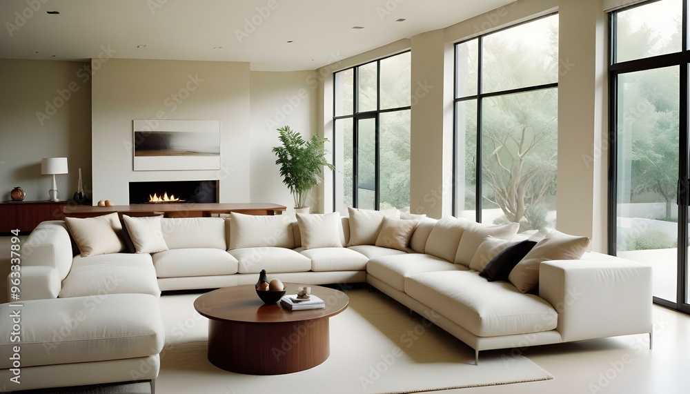 Photo interior modern design room 3d illustration Photo interior modern design room 3d illustration