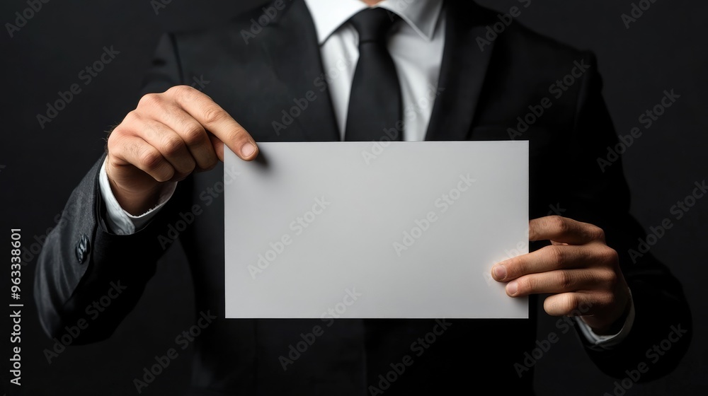 Professional businessman using a blank touchscreen template, perfect for product or service presentation. Professional businessman using a blank touchscreen template, perfect for product or service presentation.