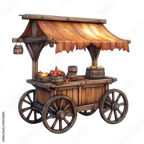 Vintage wooden market stand