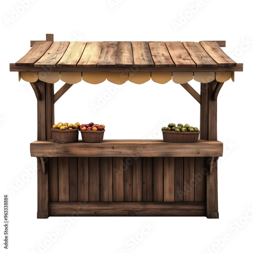Vintage wooden market stand
