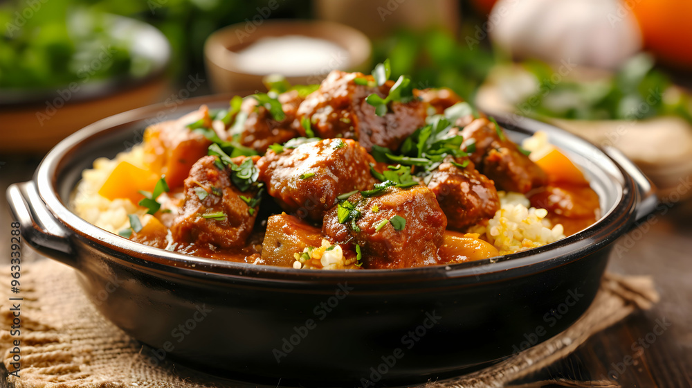 Fototapeta premium Moroccan Tagine With Couscous 