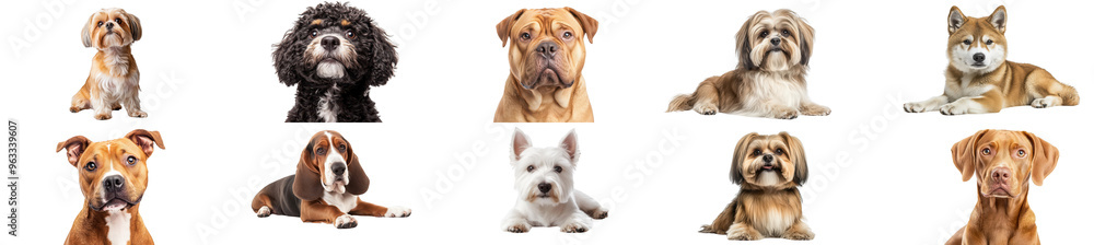 Adorable Dog Portraits Featuring Various Breeds Adorable Dog Portraits Featuring Various Breeds