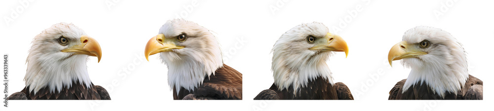 Bald eagle portrait, head and shoulders, side view Bald eagle portrait, head and shoulders, side view