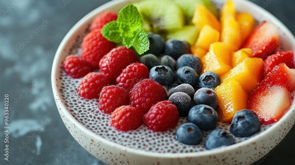 Delicious Fruit Salad with Chia Pudding Delicious Fruit Salad with Chia Pudding