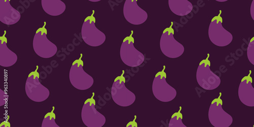 Eggplant pattern Background. flat illustration Eggplant background. seamless pattern Eggplant. Eggplant flat illustration background. Eggplant Pattern Flat.