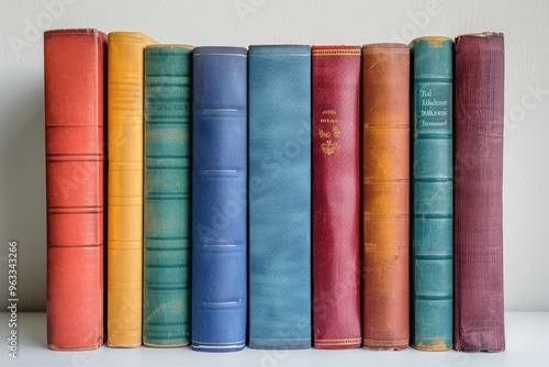 Tower of Worn Books with Yellowed Pages