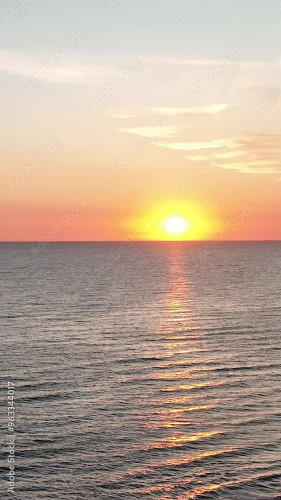 Sea and sunset, beautiful evening, drone for reels Sea and sunset, beautiful evening, drone for reels