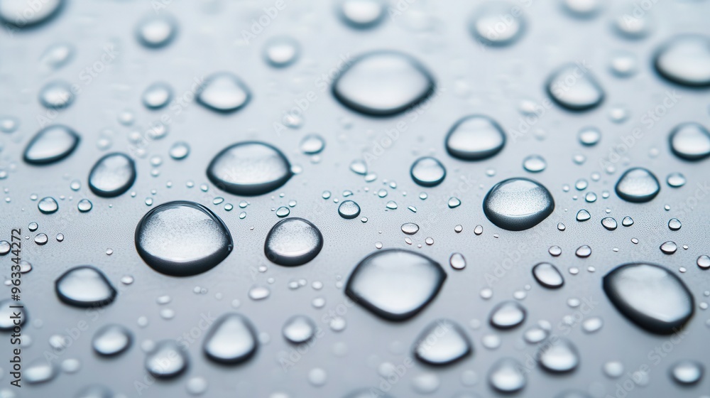 Abstract raindrop design on a sleek surface, featuring intricate patterns and textures, ideal for backgrounds or overlays, versatile for various creative projects