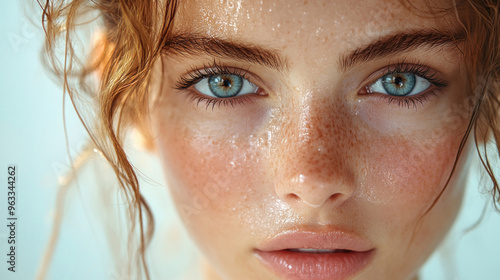 Soothing Skincare: Photos of gentle skincare routines tailored for rosacea, including the use of mild cleansers, anti-redness creams, and sunscreen.