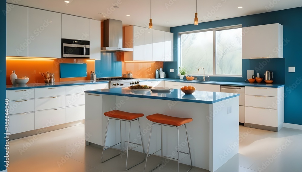 Fototapeta premium Photo interior modern design room 3d illustration