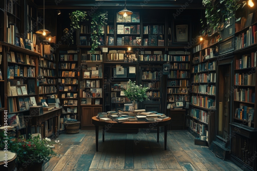 Open Concept Library with Large Windows and Cozy Chairs Open Concept Library with Large Windows and Cozy Chairs