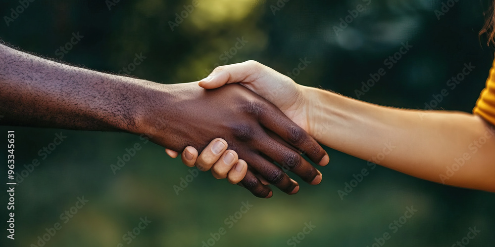 Considerate Gesture: A person gently placing a hand on another's arm, demonstrating care and attentiveness. Considerate Gesture: A person gently placing a hand on another's arm, demonstrating care and attentiveness.