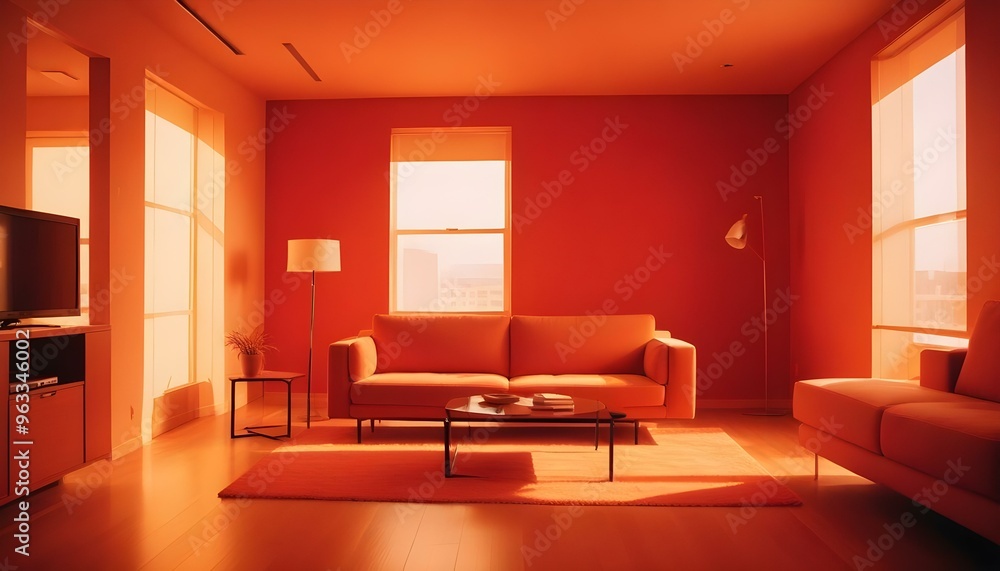 Photo interior modern design room 3d illustration Photo interior modern design room 3d illustration