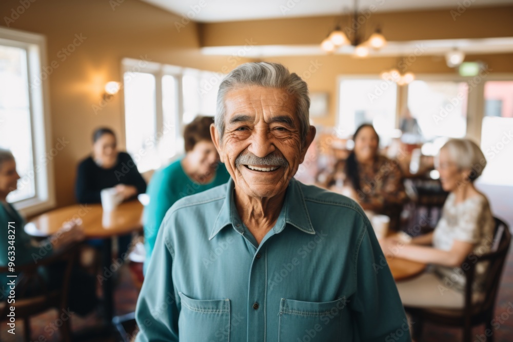 Portrait of a elderly Hispanic man in nursing home Portrait of a elderly Hispanic man in nursing home