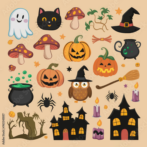 interesting funny halloween pattern