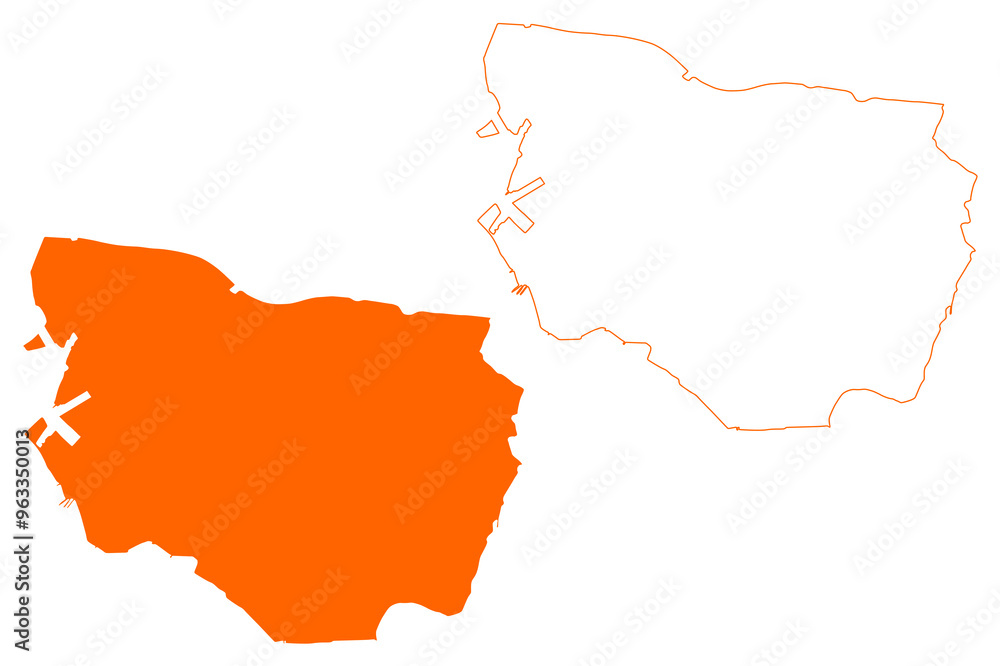 Borsele municipality (Kingdom of the Netherlands, Holland, Zeeland or Zealand province) map vector illustration, scribble sketch Bossele map Borsele municipality (Kingdom of the Netherlands, Holland, Zeeland or Zealand province) map vector illustration, scribble sketch Bossele map