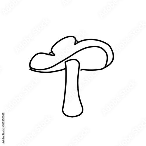 Mushrooms Drawings Vector Illustrations