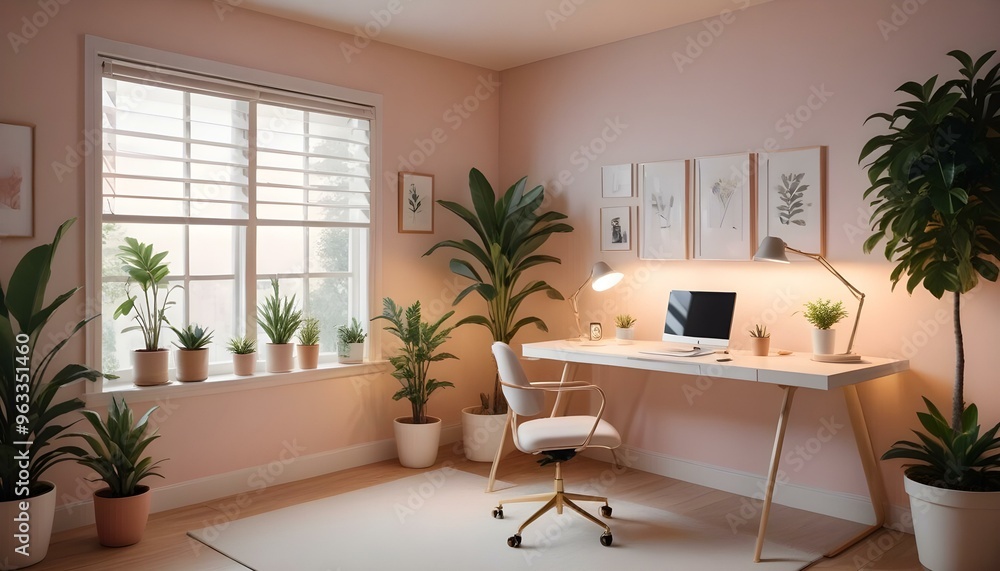Photo interior modern design room 3d illustration Photo interior modern design room 3d illustration