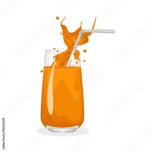 Illustration of orange juice 