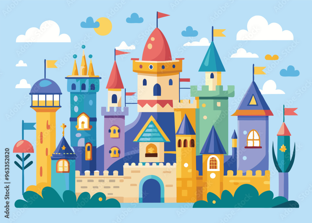 Obraz premium Whimsical Fairy Tale Castles