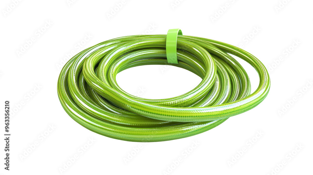 Green Garden Hose Coiled Up. Green Garden Hose Coiled Up.