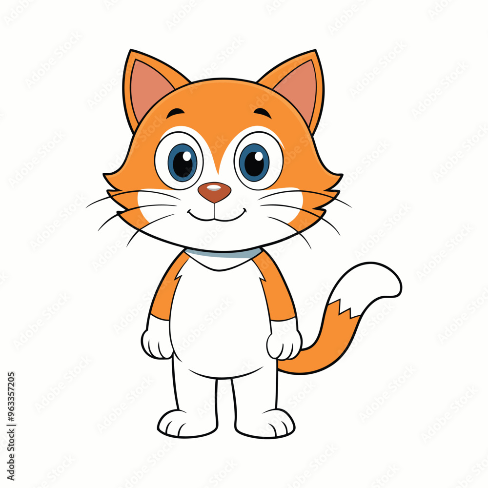 Cat cartoon vector illustration style design Cat cartoon vector illustration style design