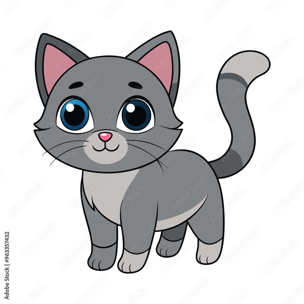 Cat cartoon vector illustration style design Cat cartoon vector illustration style design
