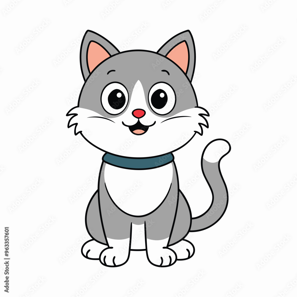 Cat cartoon vector illustration style design Cat cartoon vector illustration style design