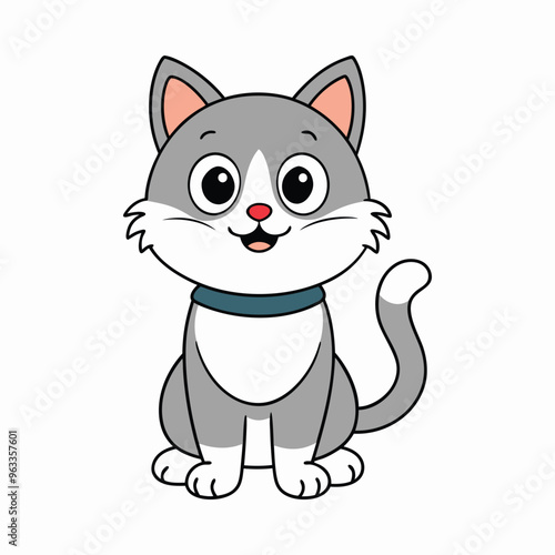 Wallpaper Mural Cat cartoon vector illustration style design Torontodigital.ca