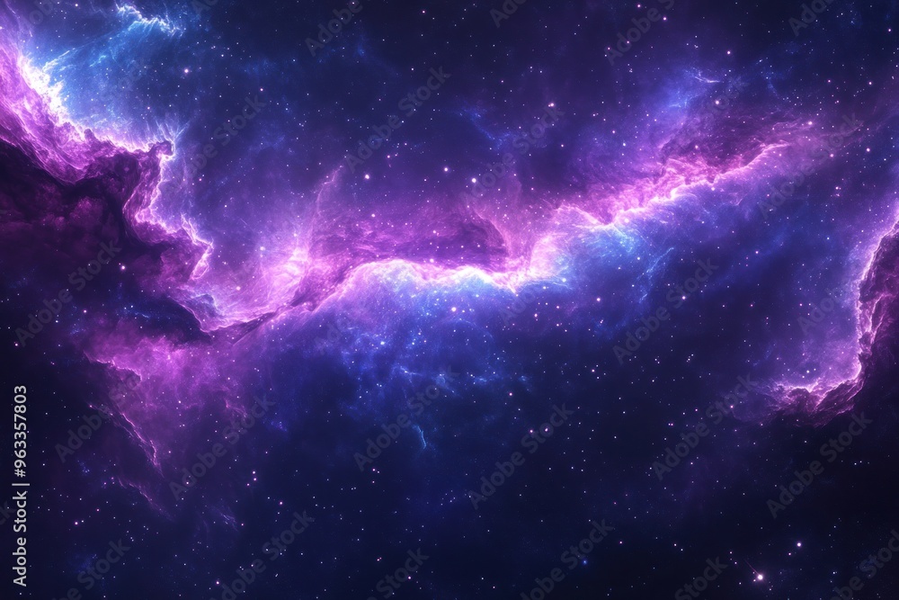 Cosmic Nebula with Stars and Purple and Blue Hues Cosmic Nebula with Stars and Purple and Blue Hues