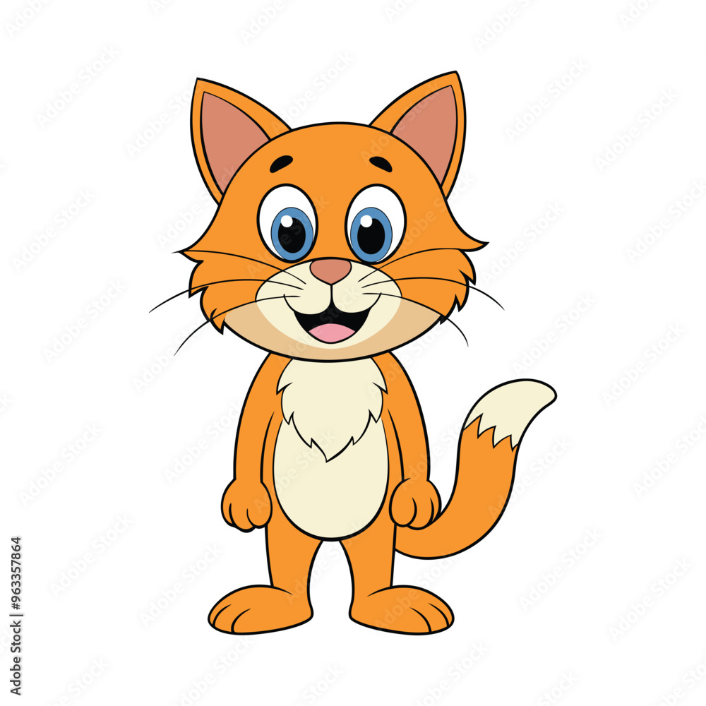 Cat cartoon vector illustration style design Cat cartoon vector illustration style design