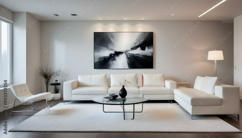 Photo interior modern design room 3d illustration Photo interior modern design room 3d illustration