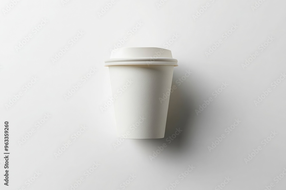 White paper coffee cup with lid White paper coffee cup with lid