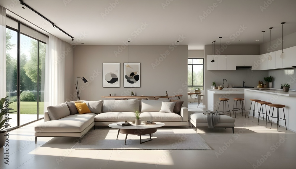 Photo interior modern design room 3d illustration Photo interior modern design room 3d illustration