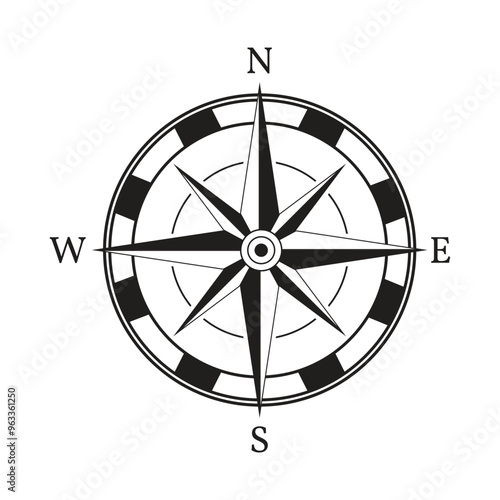 Compass simple icon