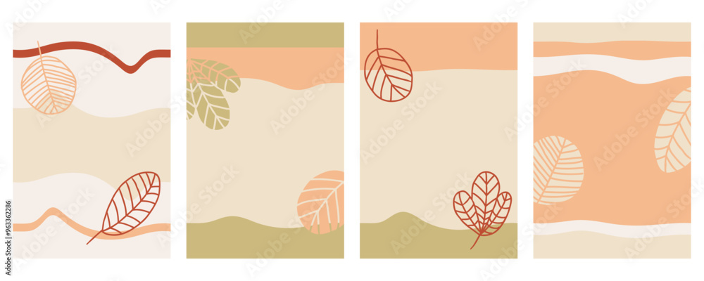 Empty space vector cards set with hand drawn autumn leaves. Perfect templates for celebration, branding, banner, cover, label, poster, sale. Empty space vector cards set with hand drawn autumn leaves. Perfect templates for celebration, branding, banner, cover, label, poster, sale.