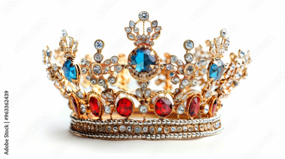 king or queen crown on white background king or queen crown on white background