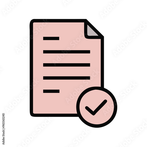 Order Confirmation Icon: A document with a checkmark, symbolizing the confirmation of an order.