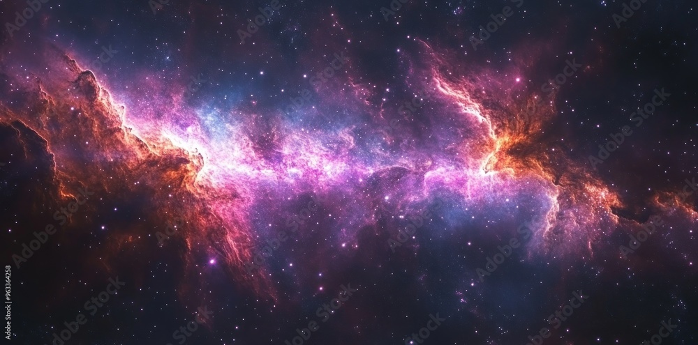 A Cosmic Nebula with Swirling Gas and Stars A Cosmic Nebula with Swirling Gas and Stars