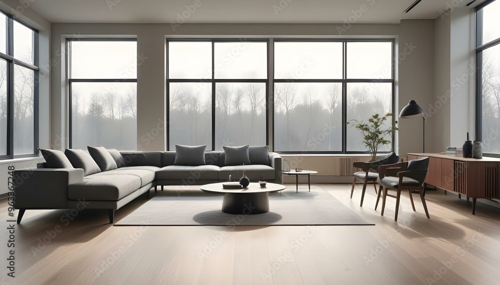 Photo interior modern design room 3d illustration Photo interior modern design room 3d illustration