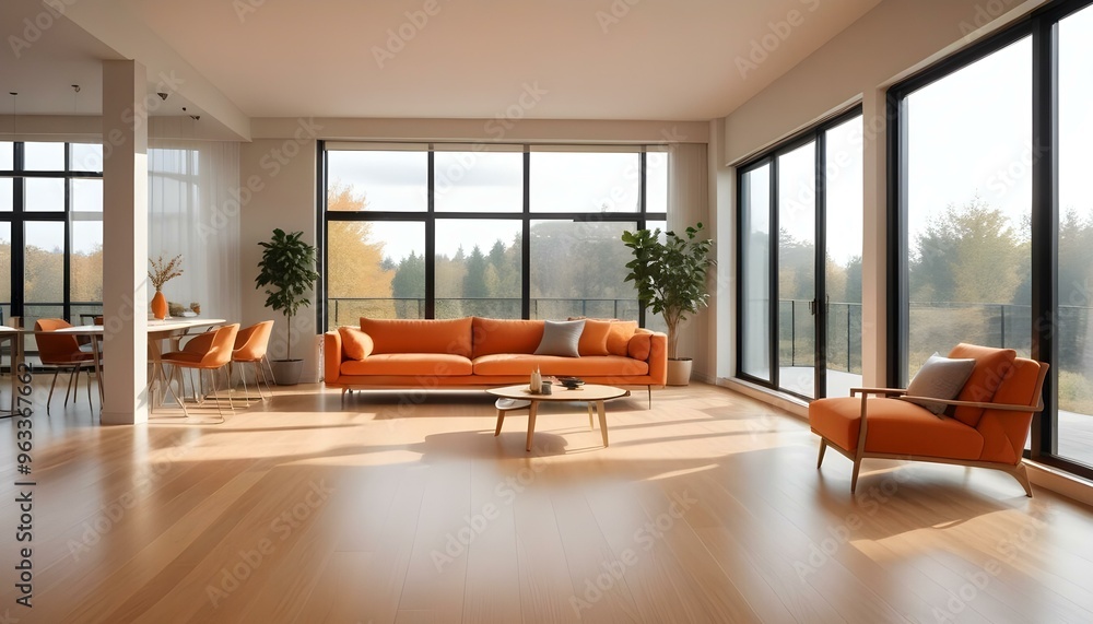 Fototapeta premium Photo interior modern design room 3d illustration