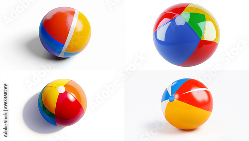 Beach ball toy isolated on a white background Free Download Beach ball toy isolated on a white background - GFXLoad