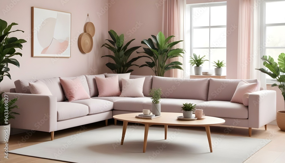 Photo interior modern design room 3d illustration Photo interior modern design room 3d illustration