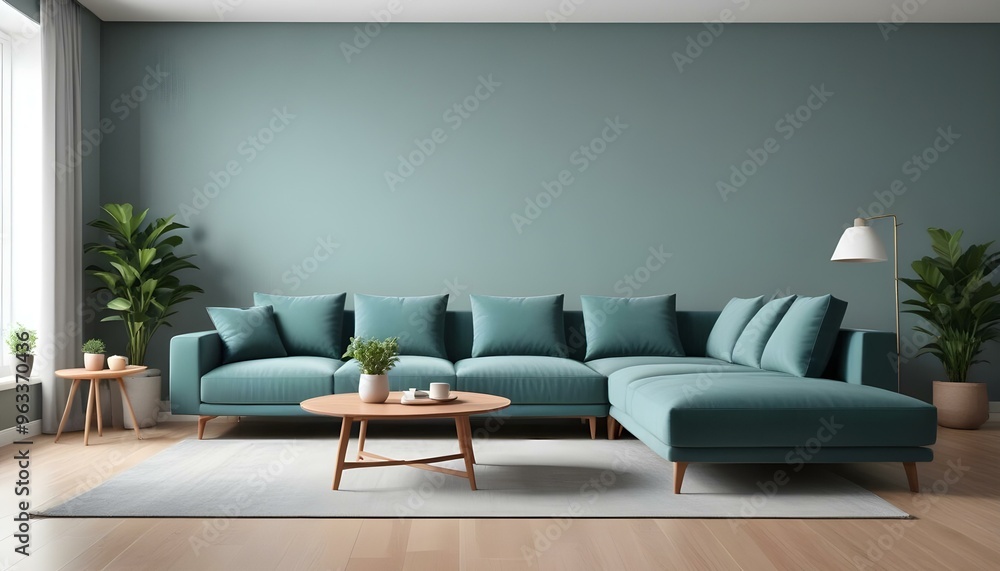 Photo interior modern design room 3d illustration Photo interior modern design room 3d illustration