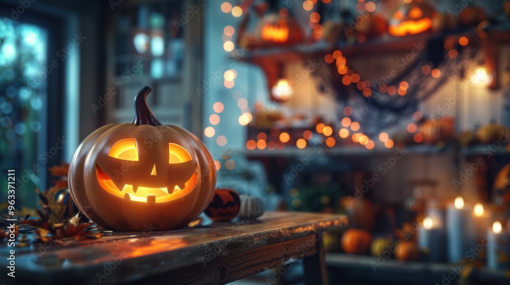 The Halloween Pumpkin with Lights The Halloween Pumpkin with Lights