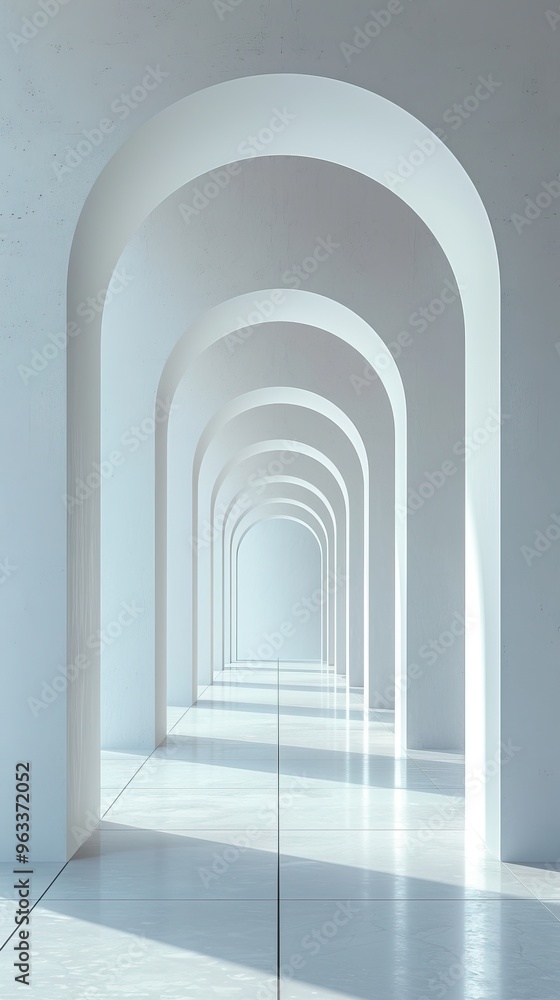 A serene corridor with multiple arches, illuminated by soft light, creating an inviting and peaceful atmosphere. A serene corridor with multiple arches, illuminated by soft light, creating an inviting and peaceful atmosphere.