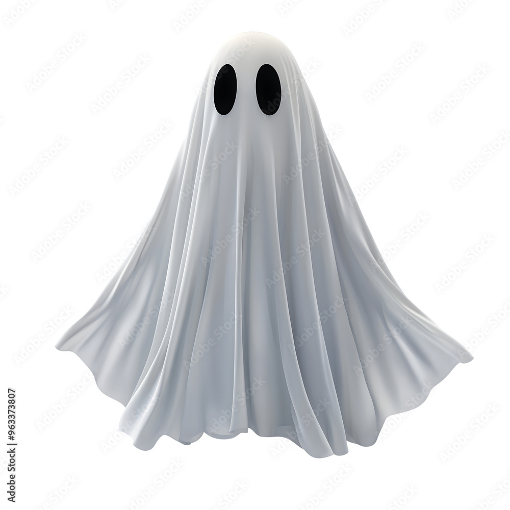 Halloween Ghost isolated on transparent background Generative Ai. Halloween Ghost isolated on transparent background Generative Ai.
