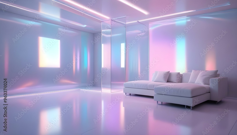 Photo interior modern design room 3d illustration Photo interior modern design room 3d illustration