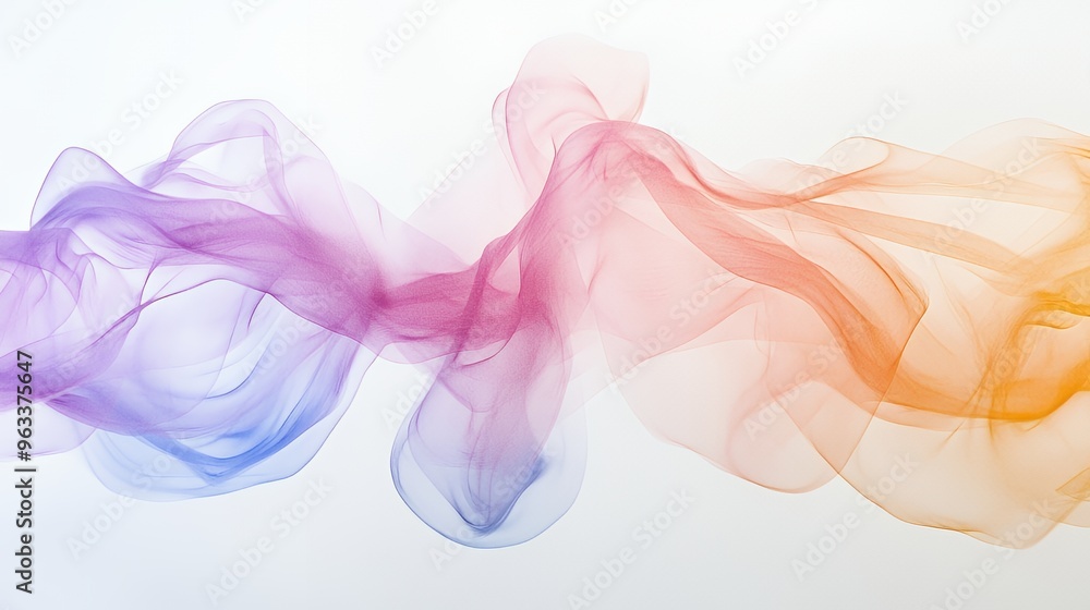 Abstract colorful fabric flowing on a white background. Abstract colorful fabric flowing on a white background.